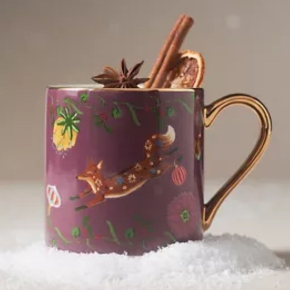 Anthropologie Juniper Stoneware Mug 92977016 Fox Plum - Picture 1 of 4